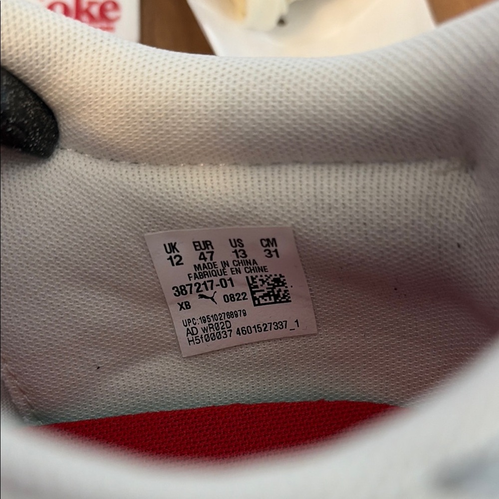 Puma Mint Green & Cream Sneakers with Red Accents - Picture 4 of 5